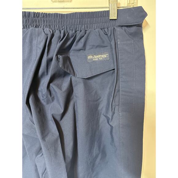 Tourney Vintage Men's GoreTex Rain Pants Waterproof Golf Navy Blue Zip Cuffs L - Picture 9 of 12